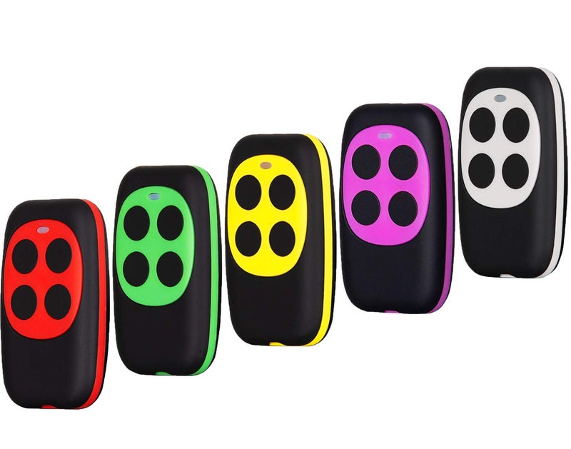 XIHADA Universal Garage Door Opener Remote Universal Gate Opener Remote Cloning Homelink Programmable Learning Key Fob 4-Buttons Multi Frequency 280MHZ-868MHZ (5, White, Red, Green, Yellow, Purple) - Image 2